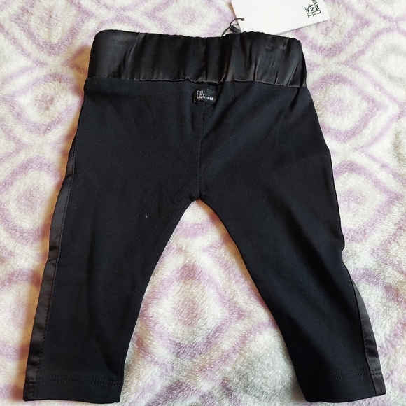Dress Pants Baby Boy Ribbed Stripe Black TINY UNIVERSE NWT 3-6m - Picture 5 of 5